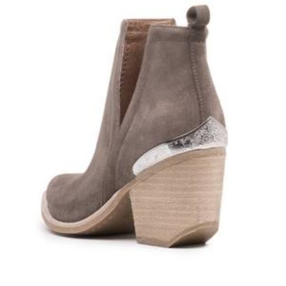 NWT Jeffrey Campbell Cromwell Cutout Western Boots Distressed Taupe Suede Size 8 - Picture 5 of 10